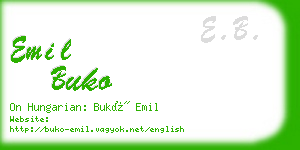 emil buko business card